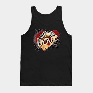 Valentine's day love heart art design Tank Top